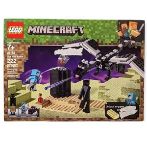 RETIRED NWT 2019 LEGO Minecraft The End Battle 21151 Building Set 222 Pieces